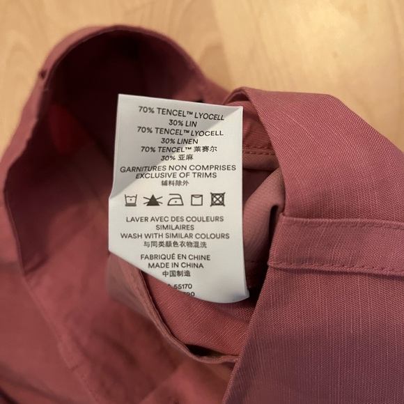 Frank and Oak shorts pink tencel size 8 - Picture 4 of 5